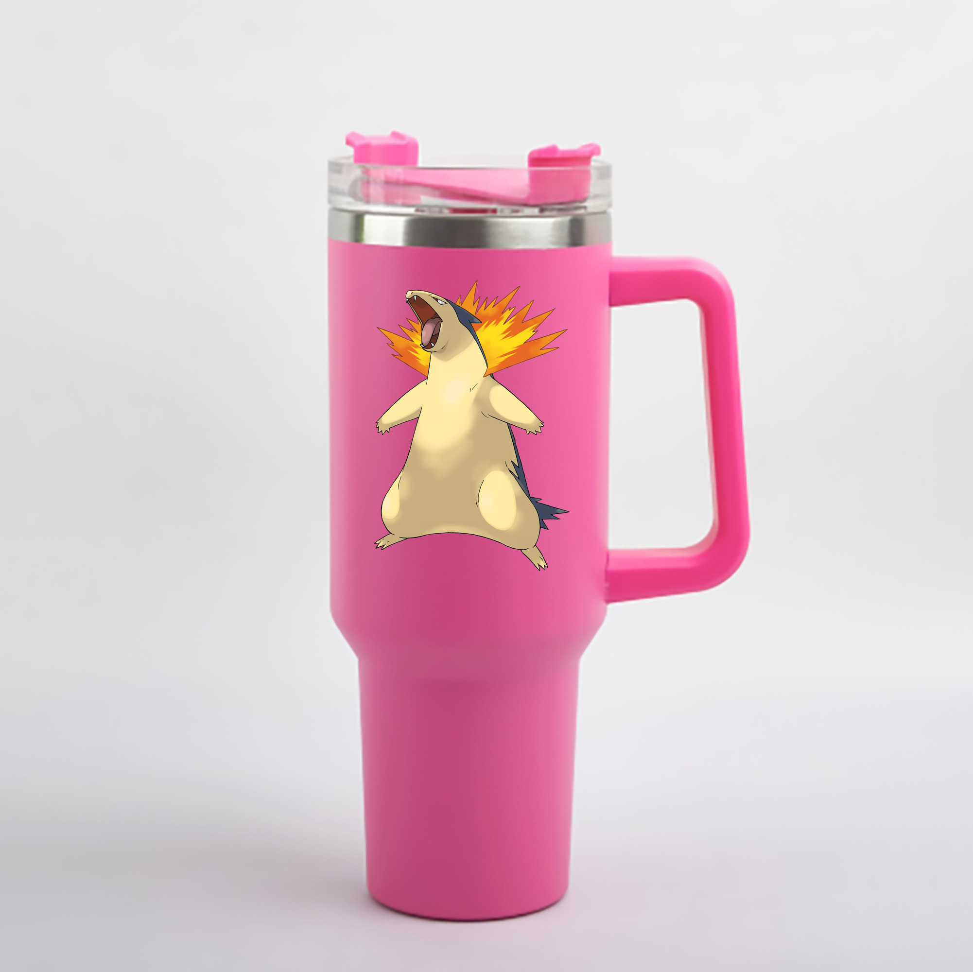 （画像用） ポケットモンスター Pokémon 1200mL車用タンブラー - クリスタルステッカー（プラスチックストロー付き）
